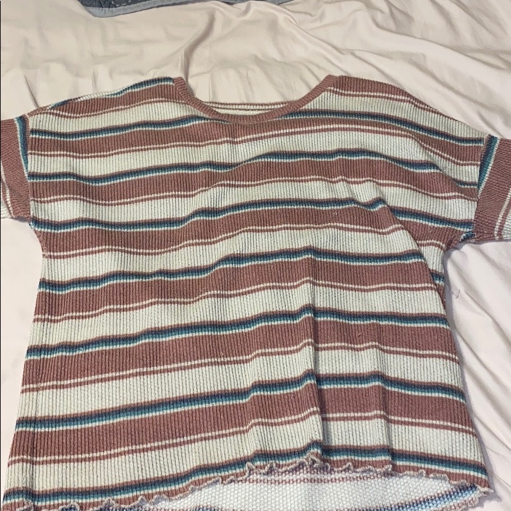 American Eagle waffle knit tee